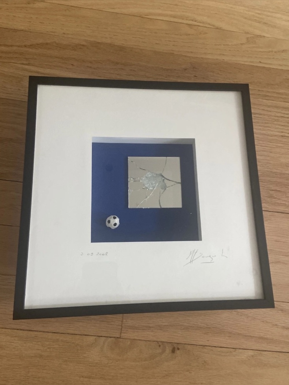 FRAME Soccer World Cup MLS Fifa Sports SIGNED Art by The Artist Unique 11”